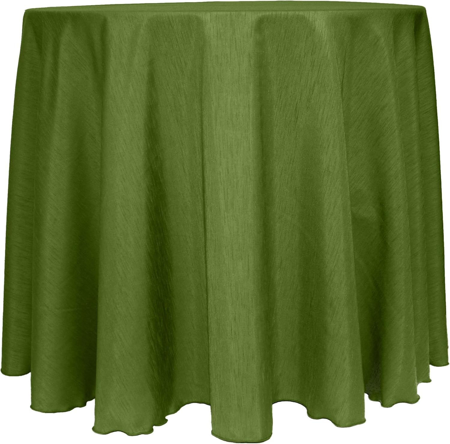 ULTIMATE TEXTILE Majestic – Mantel redondo reversible de satén Shantung de 96 pulgadas, color verde musgo