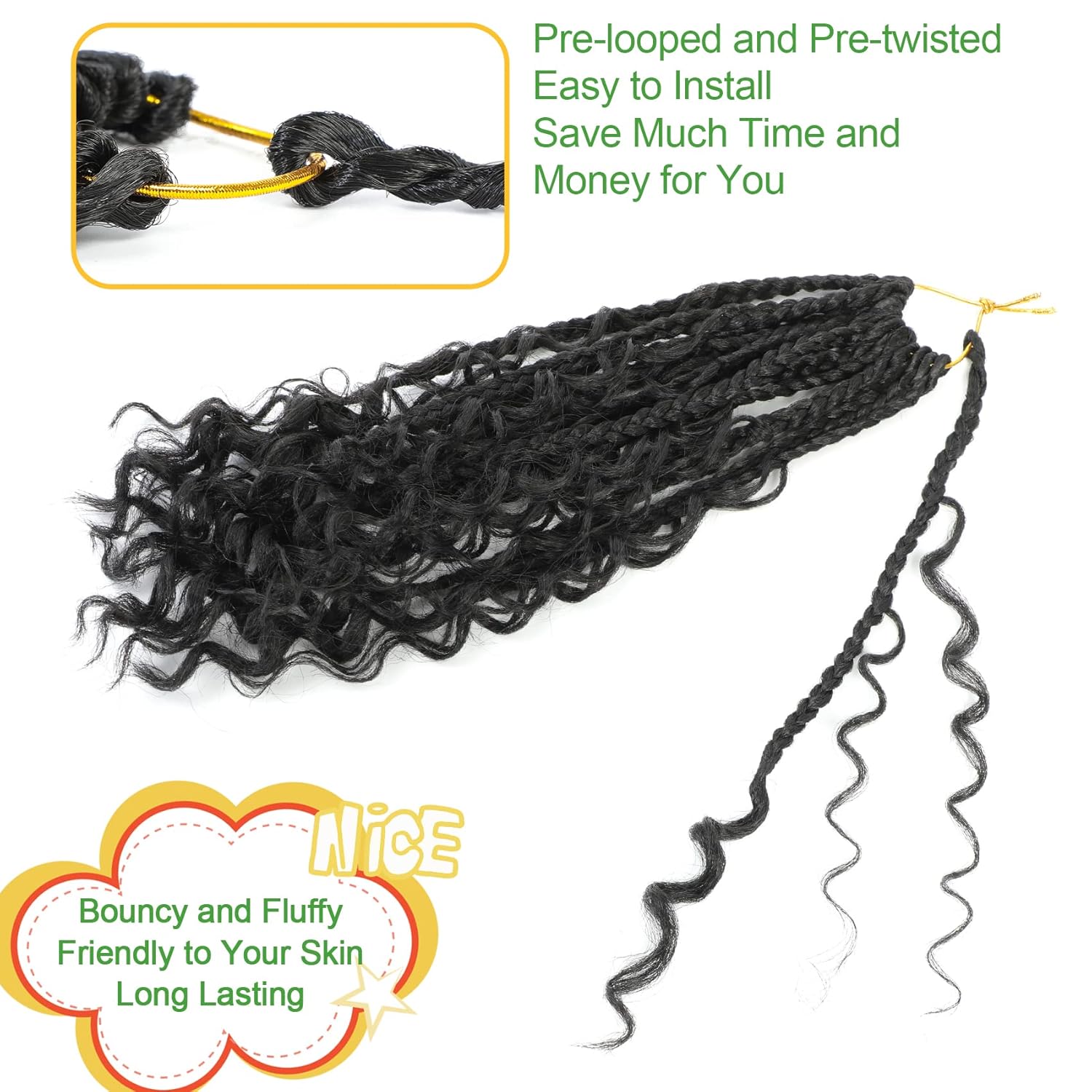 Fulcrum Goddess Box – Trenzas de ganchillo de 10 pulgadas, paquete de 9 paquetes de trenzas de ganchillo para mujeres negras, trenzas de ganchillo