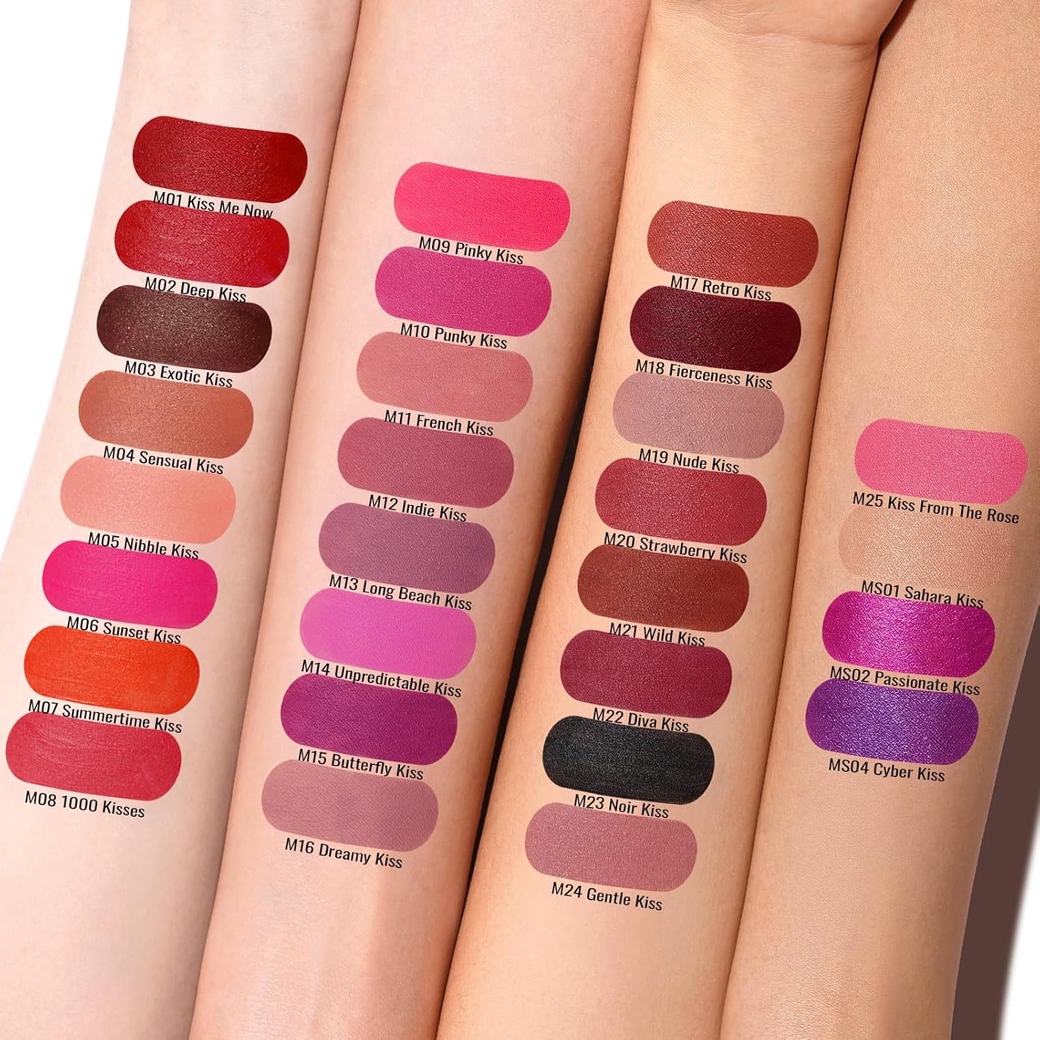 Oulac Lápiz labial rosa líquido mate para mujer, lápiz labial rosa nude de larga duración, tinte de labios impermeable, sin transferencia, fórmula