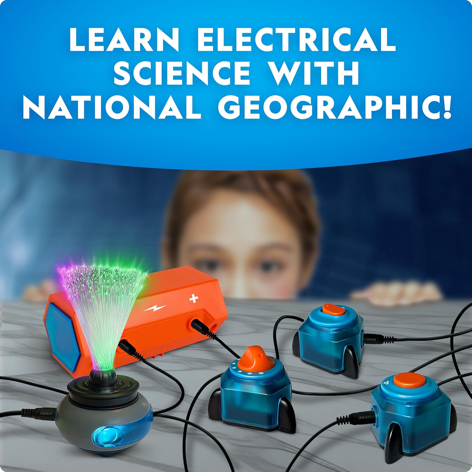 National Geographic – Kit de circuito electrónico para niños con 60 proyectos de circuito eléctrico, juguete STEM de circuito eléctrico, proyectos