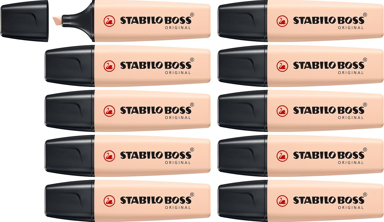 STABILO Resaltador BOSS ORIGINAL NatureCOLORS – Pack de 10 – Beige