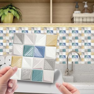 20 calcomanías para azulejos en muro para despegar y pegar, 4 x 4 pulgadas (3.9 x 3.9 in), decoración marroquí, autoadhesivas, impermeables, para 20 calcomanías para azulejos en muro para despegar y pegar, 4 x 4 pulgadas (3.9 x 3.9 in), decoración marroquí, autoadhesivas, impermeables, para