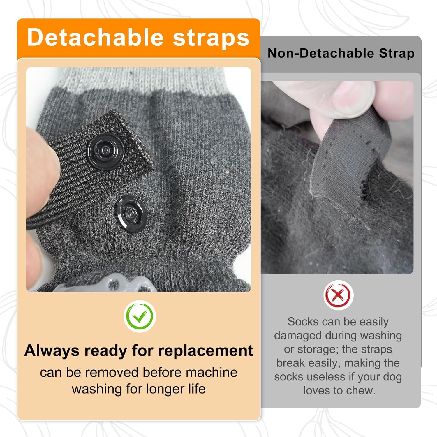 BEAUTYZOO Calcetines antideslizantes para perros para evitar lamer patas, zapatos de perro para pavimento caliente, protector de agarre de pata de