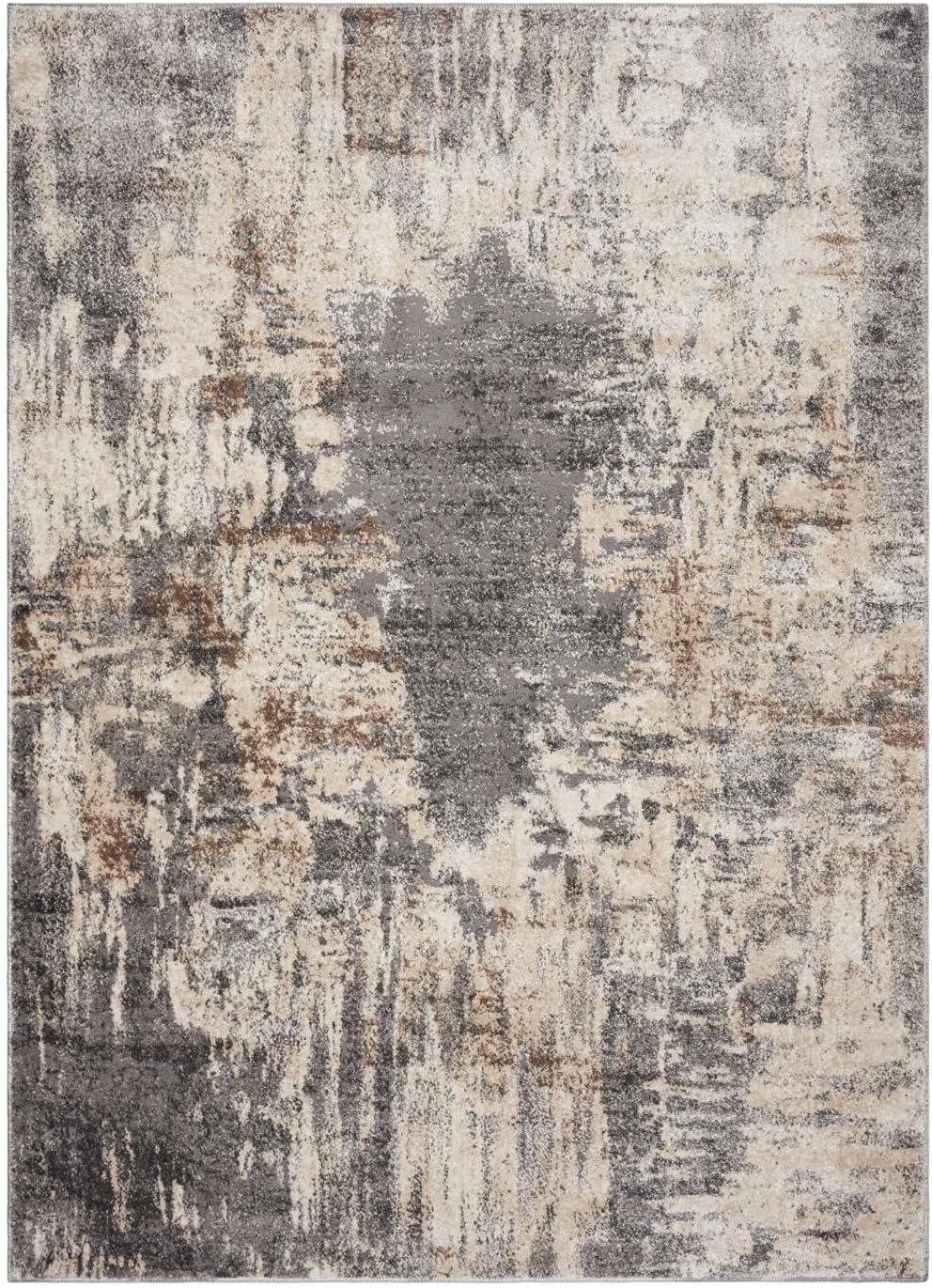7680 – Alfombra abstracta moderna, tamaño grande