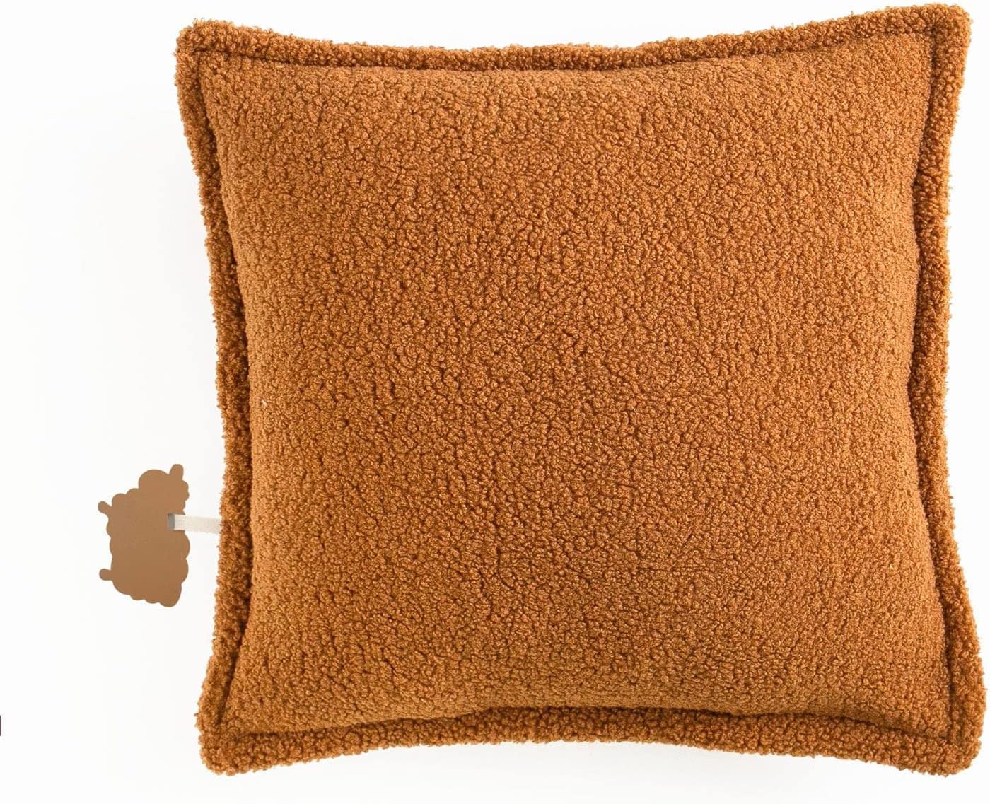 Fundas de cojín decorativas de felpa de cordero, funda de cojín de felpa de cordero, funda de cojín de felpa para sofá, sala de estar, 18 x 18