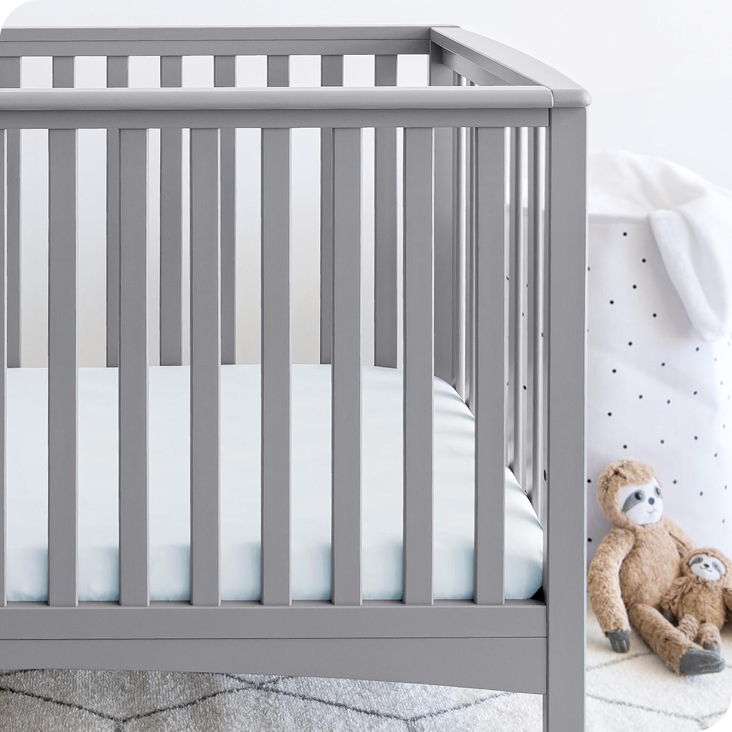 Bare Home Paquete de 3 sábanas bajeras para cuna, microfibra ultrasuave 1800 de primera calidad, transpirable, sábana de bebé, para niños y niñas,