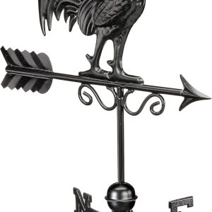 Bantam Rooster Weathervane 1975K – Acabado negro por Good Directions Bantam Rooster Weathervane 1975K – Acabado negro por Good Directions