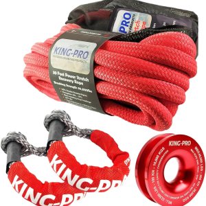 Cuerda de recuperación cinética y anillo de recuperación de grillete suave y arrebato, juego de 4 Cuerda de recuperación cinética y anillo de recuperación de grillete suave y arrebato, juego de 4