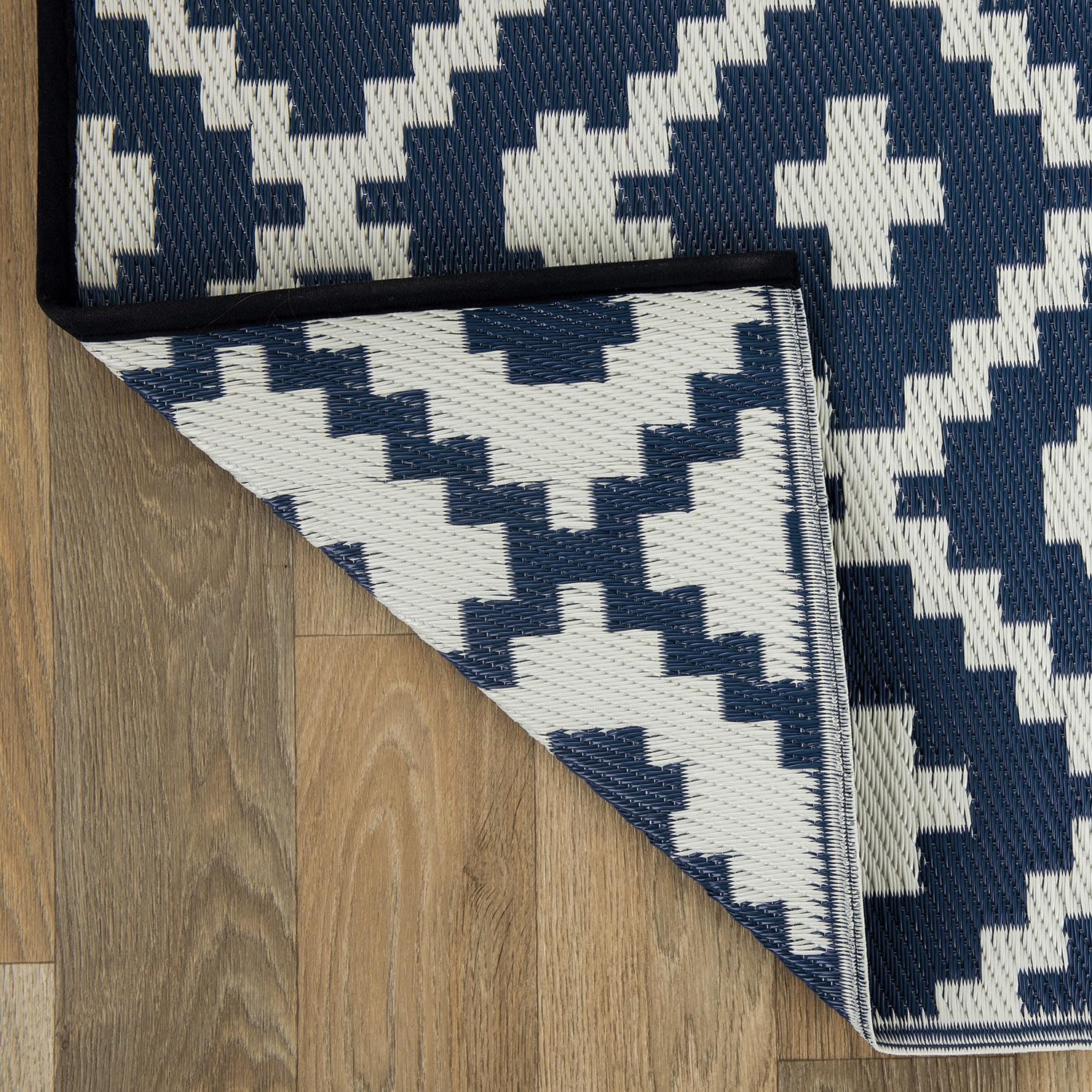 Rugshop Maui – Alfombras geométricas contemporáneas reversibles sin arrugas, impermeables, de plástico reciclado de alta calidad, para patio, patio,