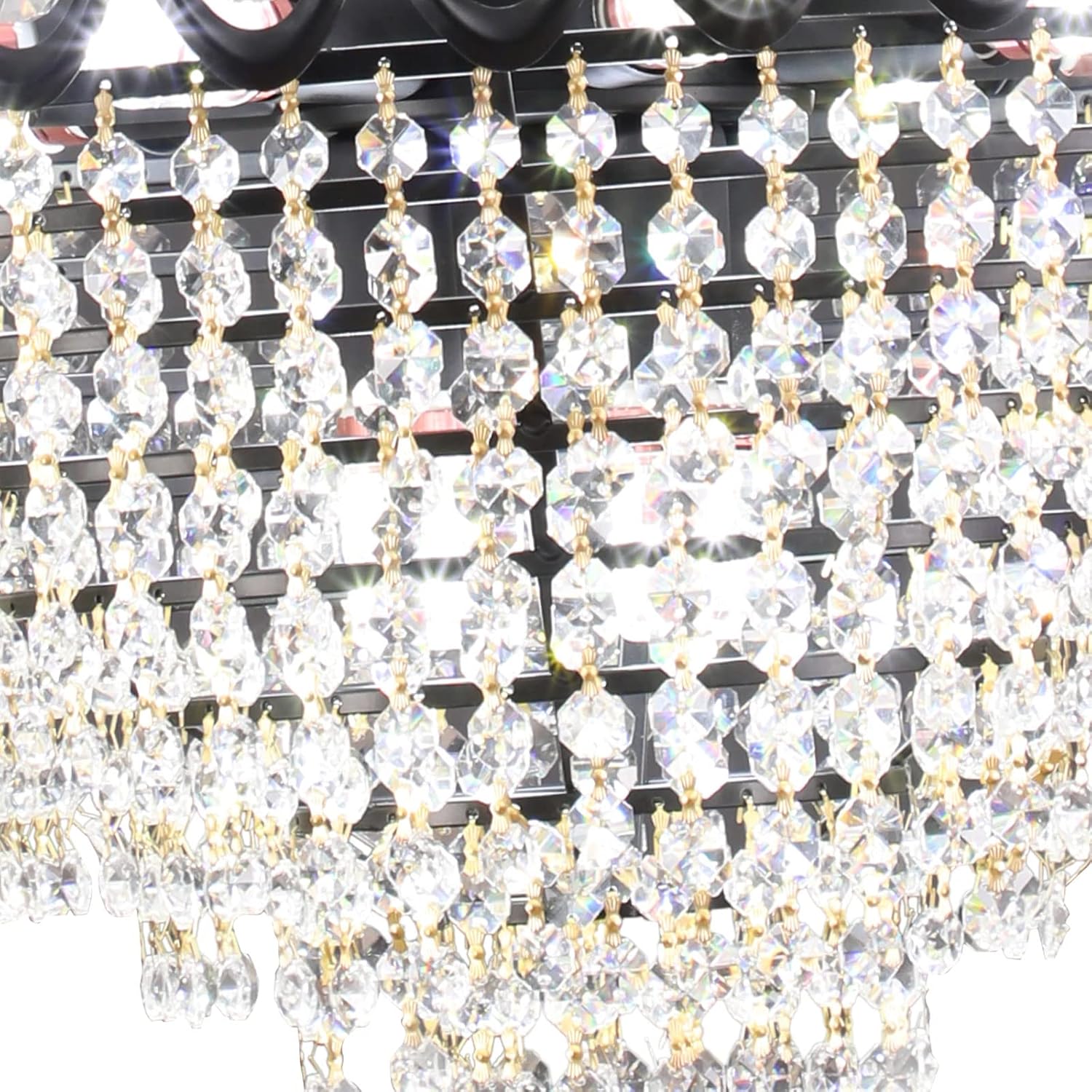 Lámpara de araña de cristal de lujo de 9 luces, moderna lámpara colgante de techo para sala de estar, dormitorio, cocina, isla, pasillo, comedor,