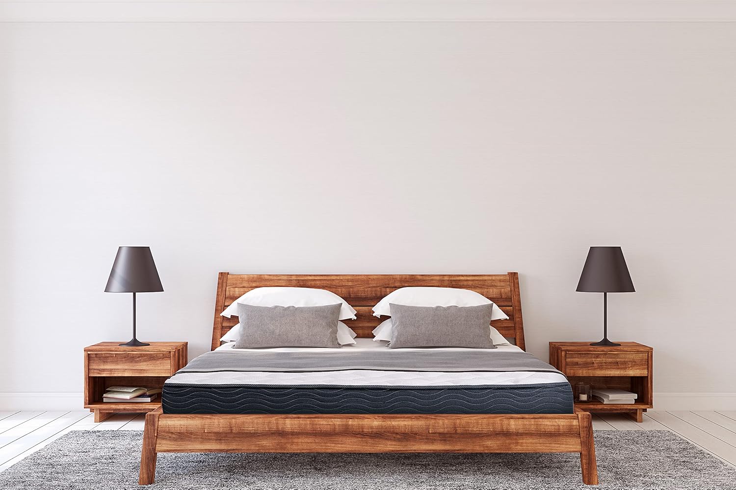Swiss Ortho Sleep Colchón híbrido de espuma viscoelástica de 10 pulgadas y resortes interiores para un sueño fresco y alivio de la presión, colchón