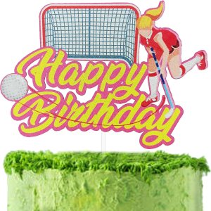 Decoración para tartas de hockey sobre hierba para niñas, decoración de fiesta temática de hockey sobre hierba, decoración de fiesta temática Decoración para tartas de hockey sobre hierba para niñas, decoración de fiesta temática de hockey sobre hierba, decoración de fiesta temática