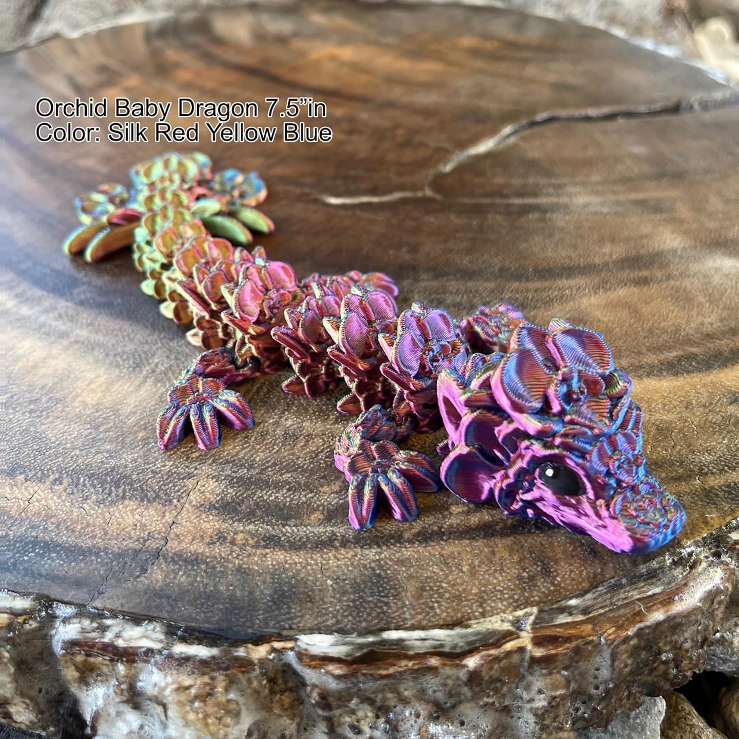 Dragones bebé, con huevo de dragón opcional, cristal articulado bebé, rosa, orquídea, dragón de piedras preciosas, juguete para ansiedad para
