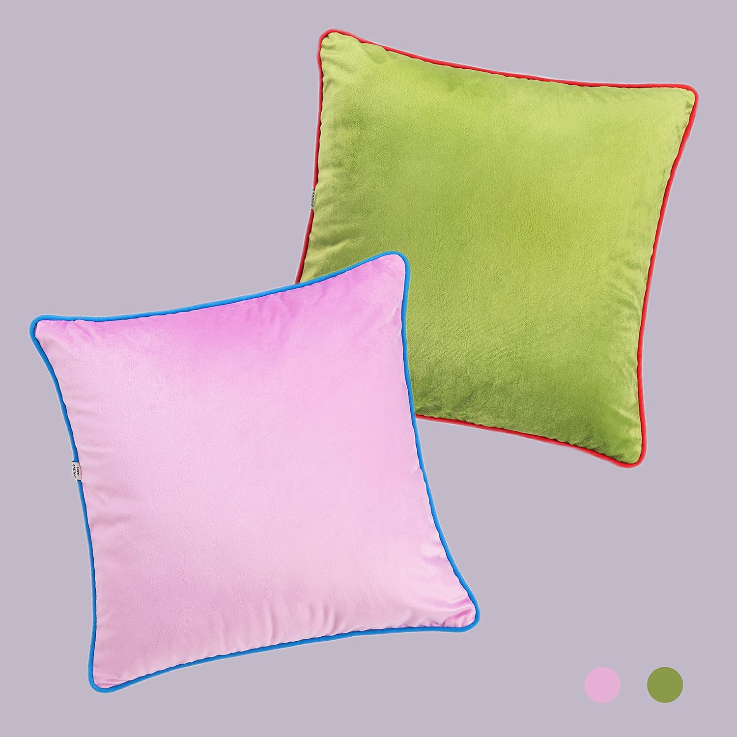 Funda de almohada decorativa moderna de terciopelo multicolor de 18 x 18 pulgadas, 17.7 x 17.7 in (uva verde)