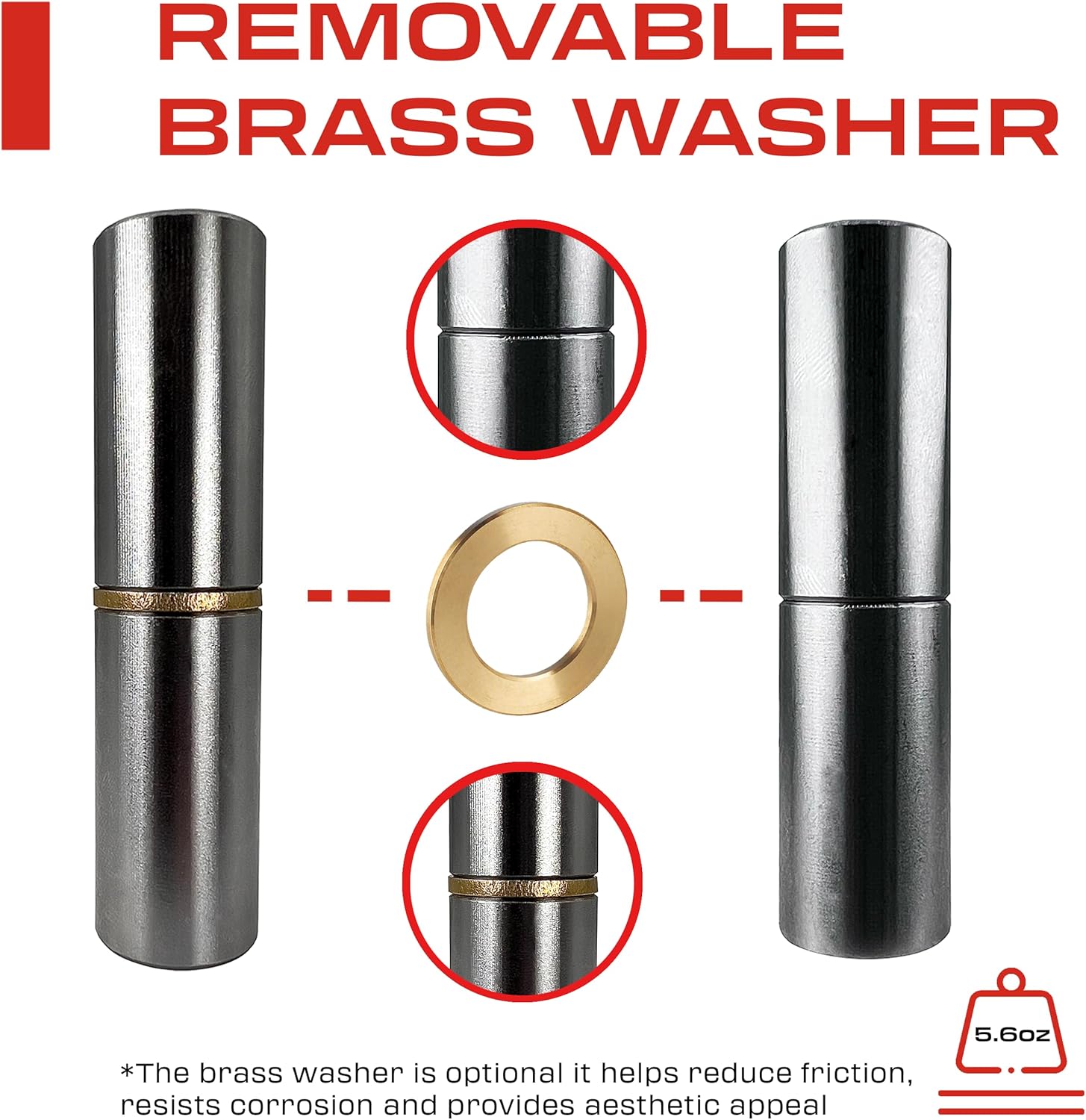 4 bisagras de barril soldables de 3 pulgadas – 3 pulgadas x 34 pulgadas – acero resistente – Bisagras de puerta de bala para soldadura – Bisagras