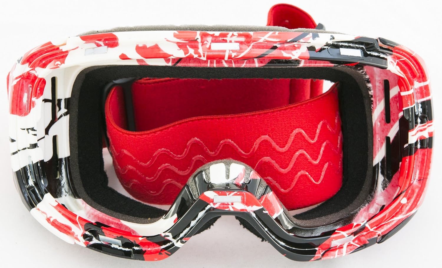Gafas de esquí y snowboard con lente magnética antivaho (rojo negro con plata y amarillo)