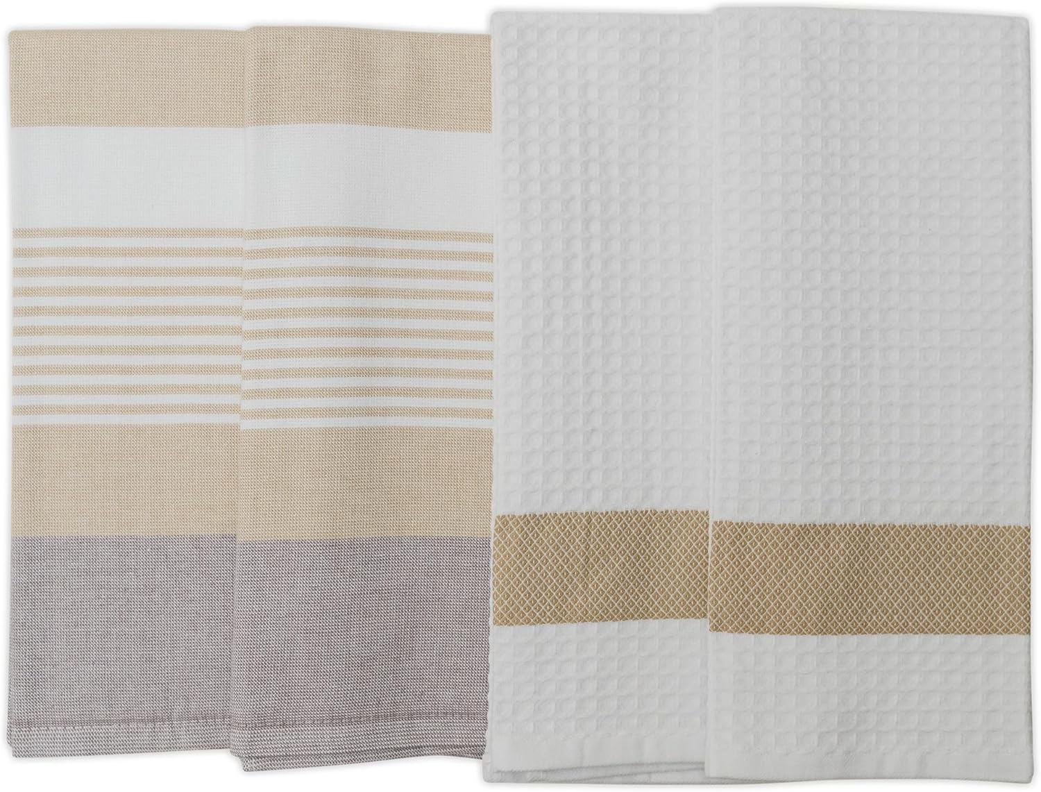 MyPillow Toallas de cocina, paquete de 4 paños de cocina, color marrón