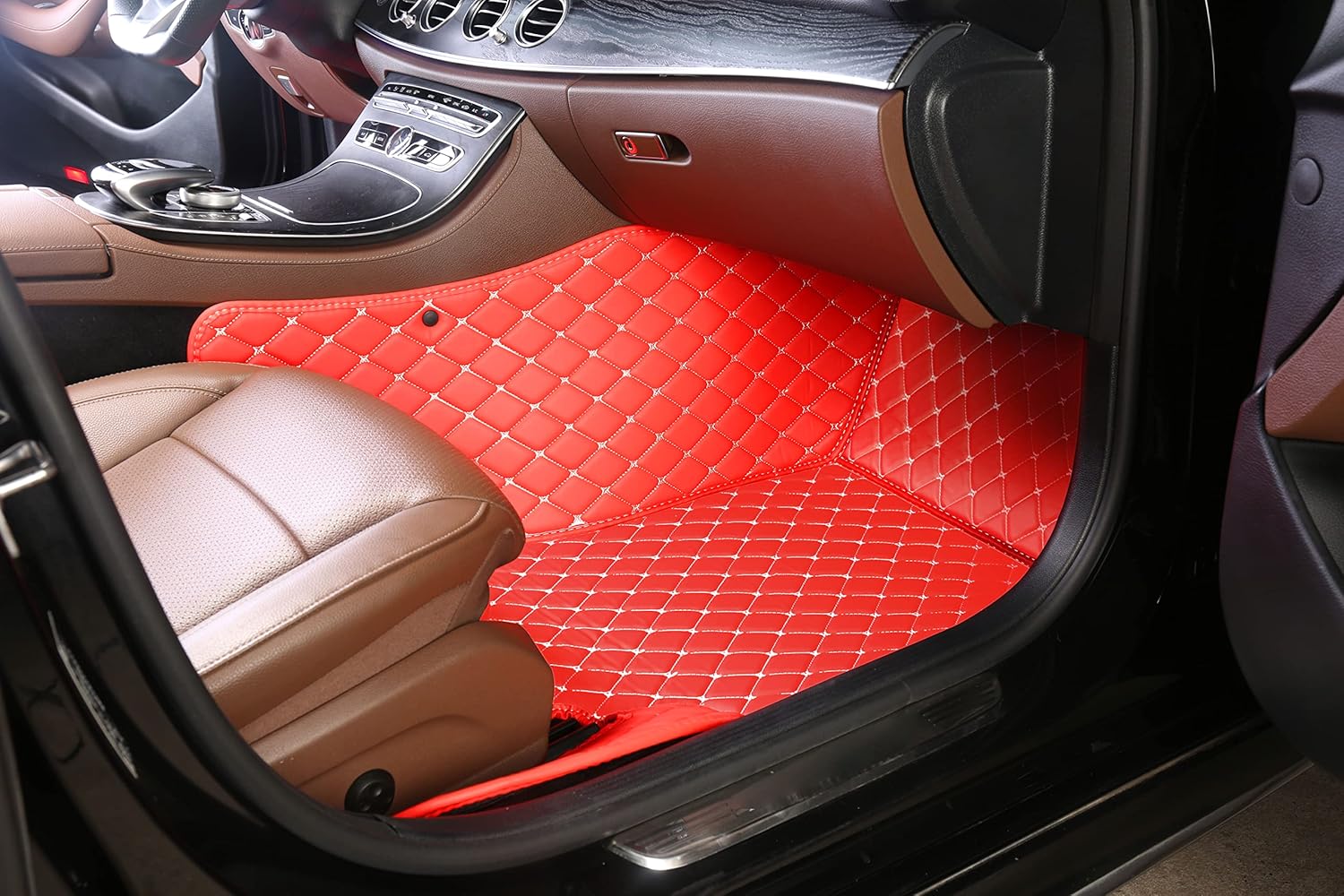 Alfombrillas personalizadas para Nissan Titan 2004-2022, de cuero de lujo, impermeables, antideslizantes, cobertura completa, forros de piso