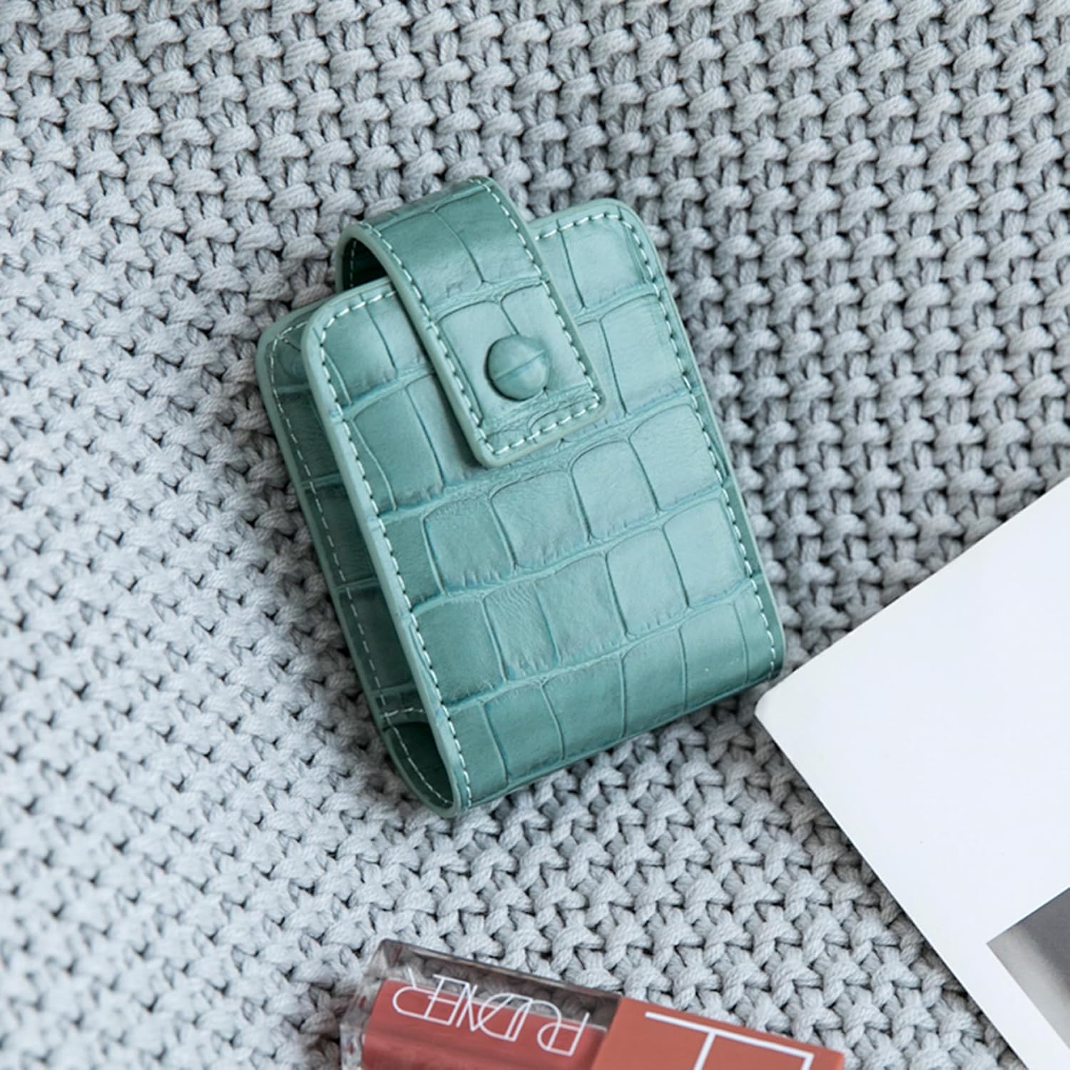 Earnda Estuche de lápiz labial de maquillaje para exterior Mini bolsa de viaje bolsa de cosméticos