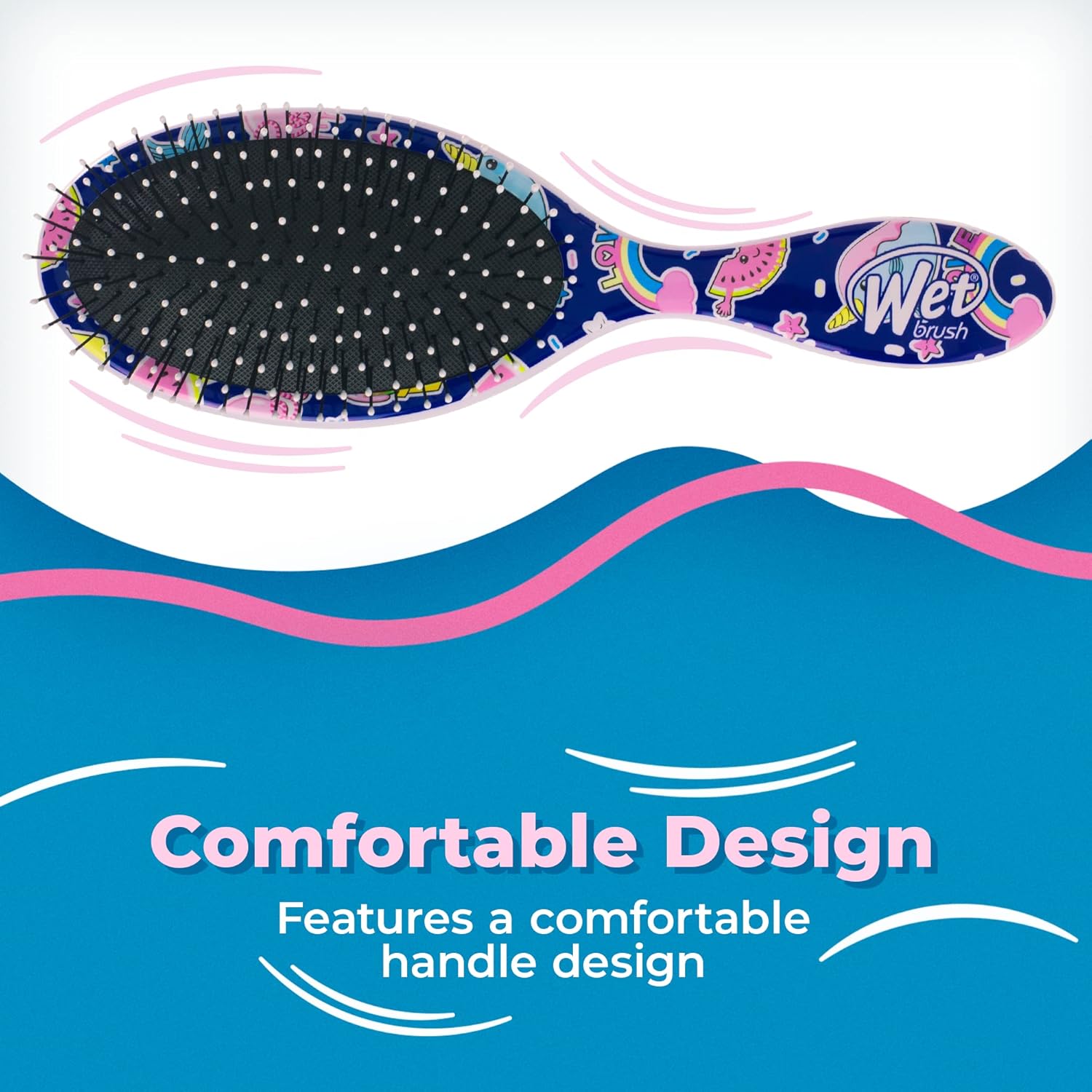 Wet Brush – Cepillo Original Detangler para todo tipo de cabello, con cerdas IntelliFlex ultrasuaves que se deslizan con facilidad por los nudos,