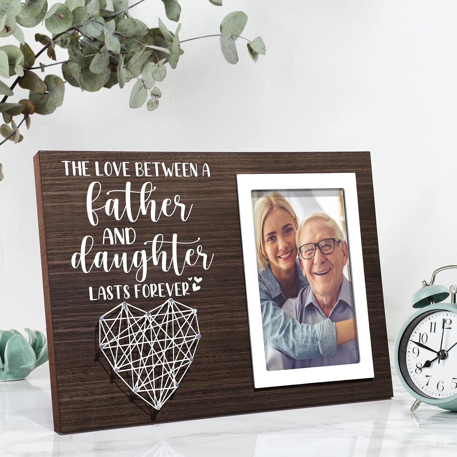 Regalos de Navidad para papá de parte de su hija, marco de fotos únicos, regalos para el mejor papá, regalos de Navidad para papá que no quiere