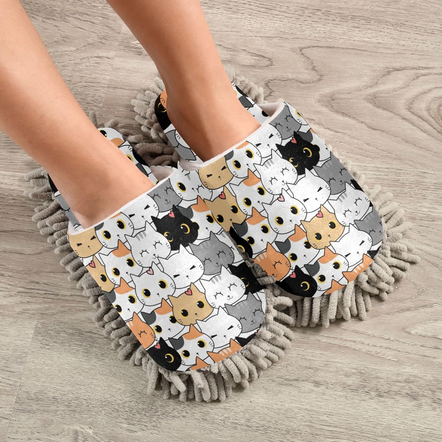 Pantuflas de microfibra suave y lavable, súper chenilla, zapatos para el hogar, zapatos para limpieza de suelos