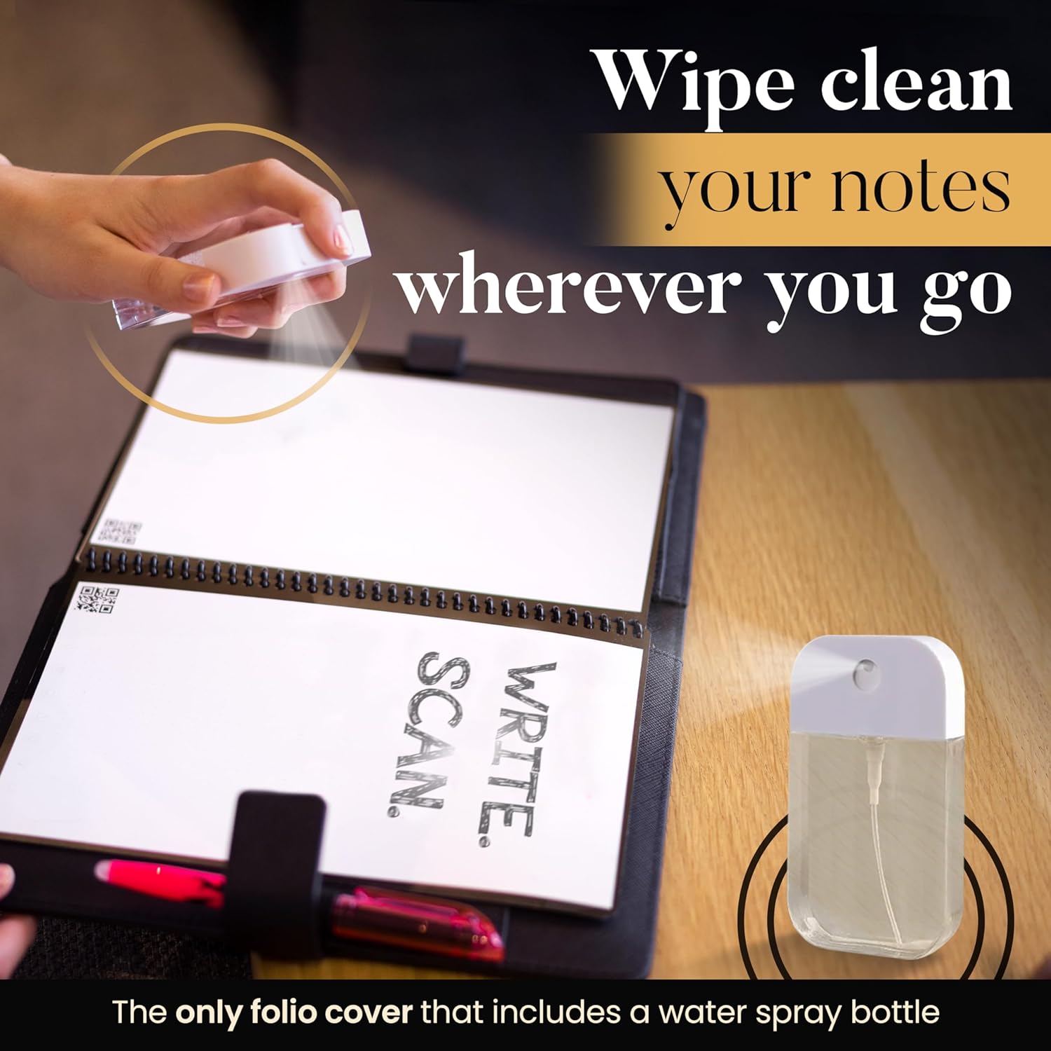Trailblaze Funda de cuero para cuaderno compatible con Rocketbook  Cuaderno de lujo de cuero para hombres y mujeres  Organizador de cartera con
