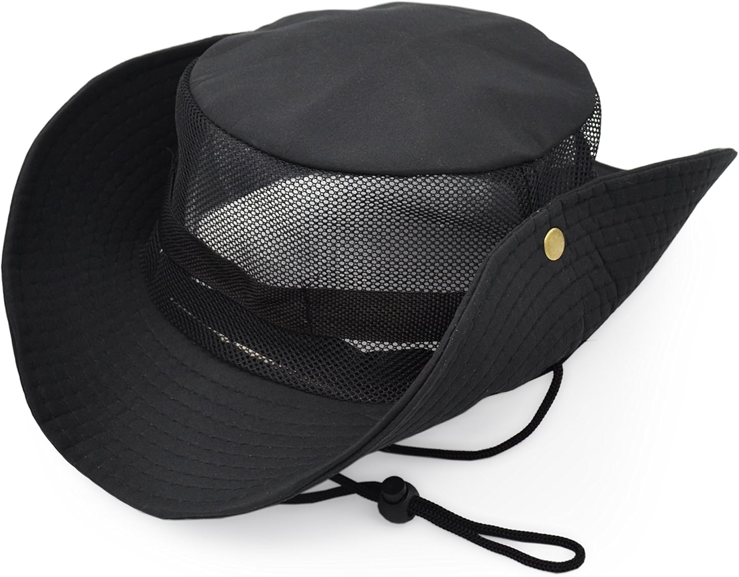 Sombrero de protección solar para exteriores, estilo militar, con panel de malla de poliéster para mantener el frescor