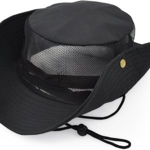Sombrero de protección solar para exteriores, estilo militar, con panel de malla de poliéster para mantener el frescor Sombrero de protección solar para exteriores, estilo militar, con panel de malla de poliéster para mantener el frescor