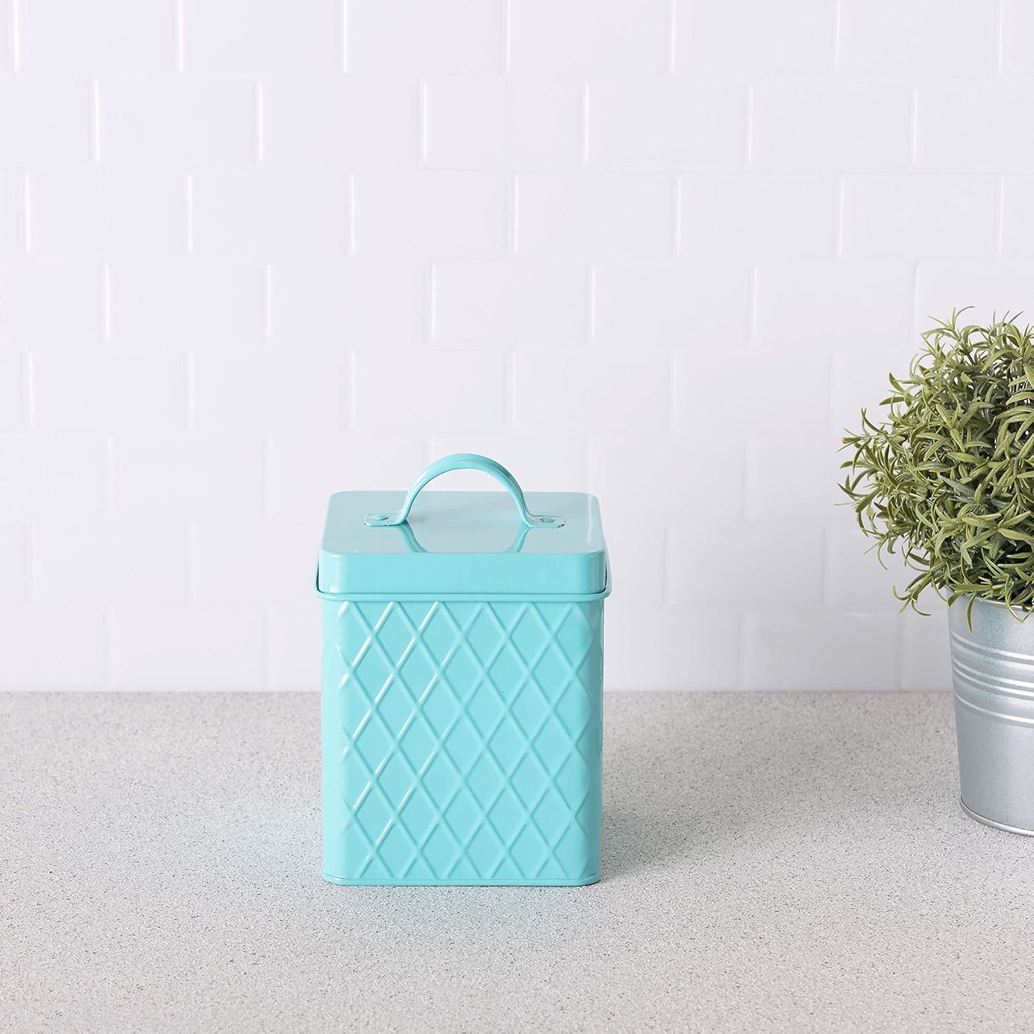 Home Basics – Caja de almacenamiento de alimentos para cocina, Turquoise