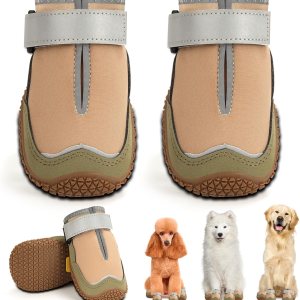 Hcpet Botas transpirables para perros para pavimento caliente, resistentes al calor con correas reflectantes, protectores de patas para cachorros al Hcpet Botas transpirables para perros para pavimento caliente, resistentes al calor con correas reflectantes, protectores de patas para cachorros al