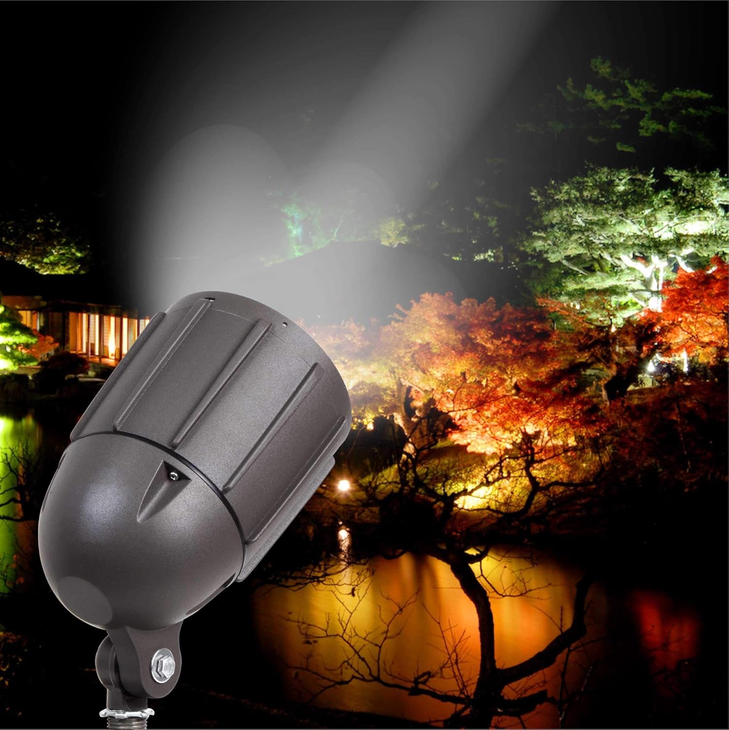 Luz de inundación LED de 30 vatios para iluminación de paisaje al aire libre de 120 voltios, 3870 lm, bronce, igual a 150 W MH, luz de asta de