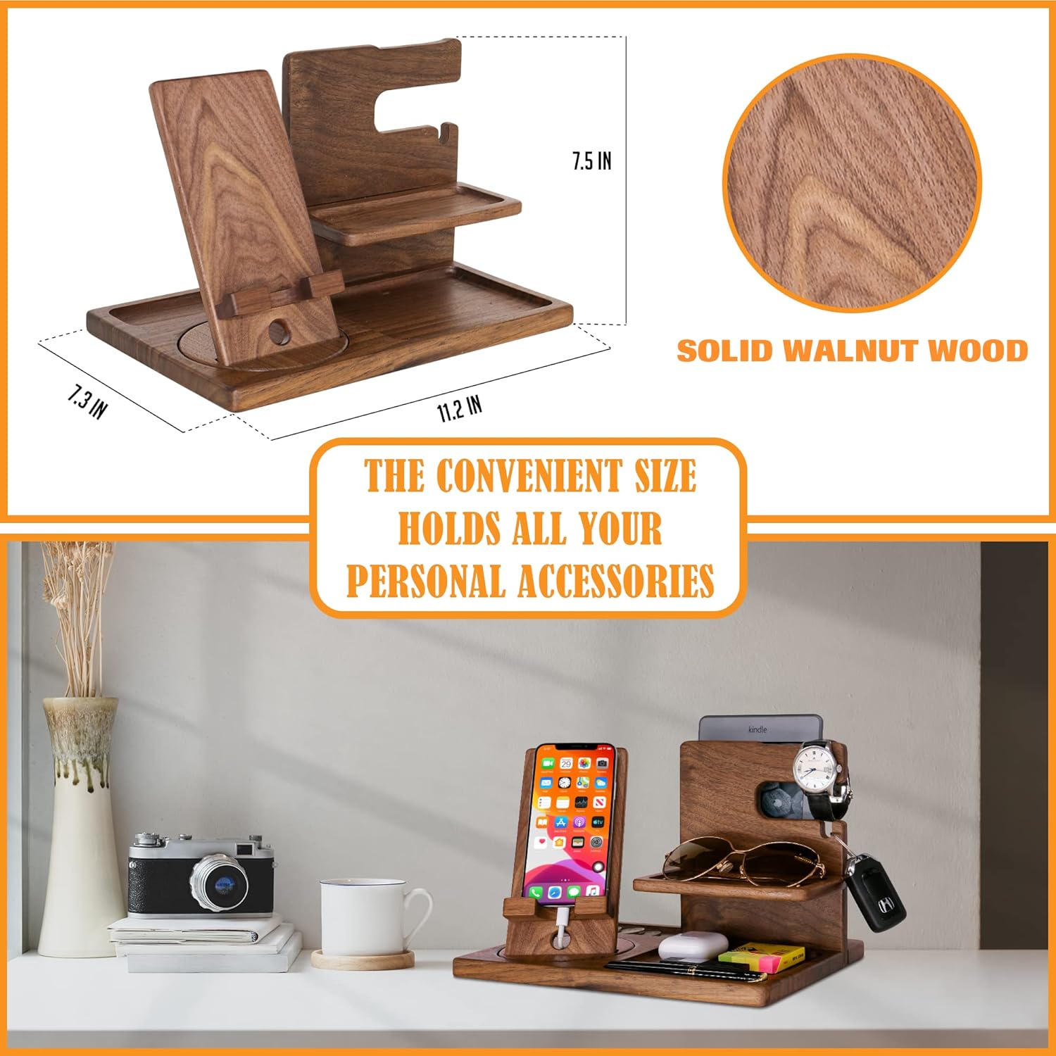 Regalo personalizado de Armando para organizadores de escritorio para papá, regalo de trabajo personalizado para hombres, organizador de escritorio