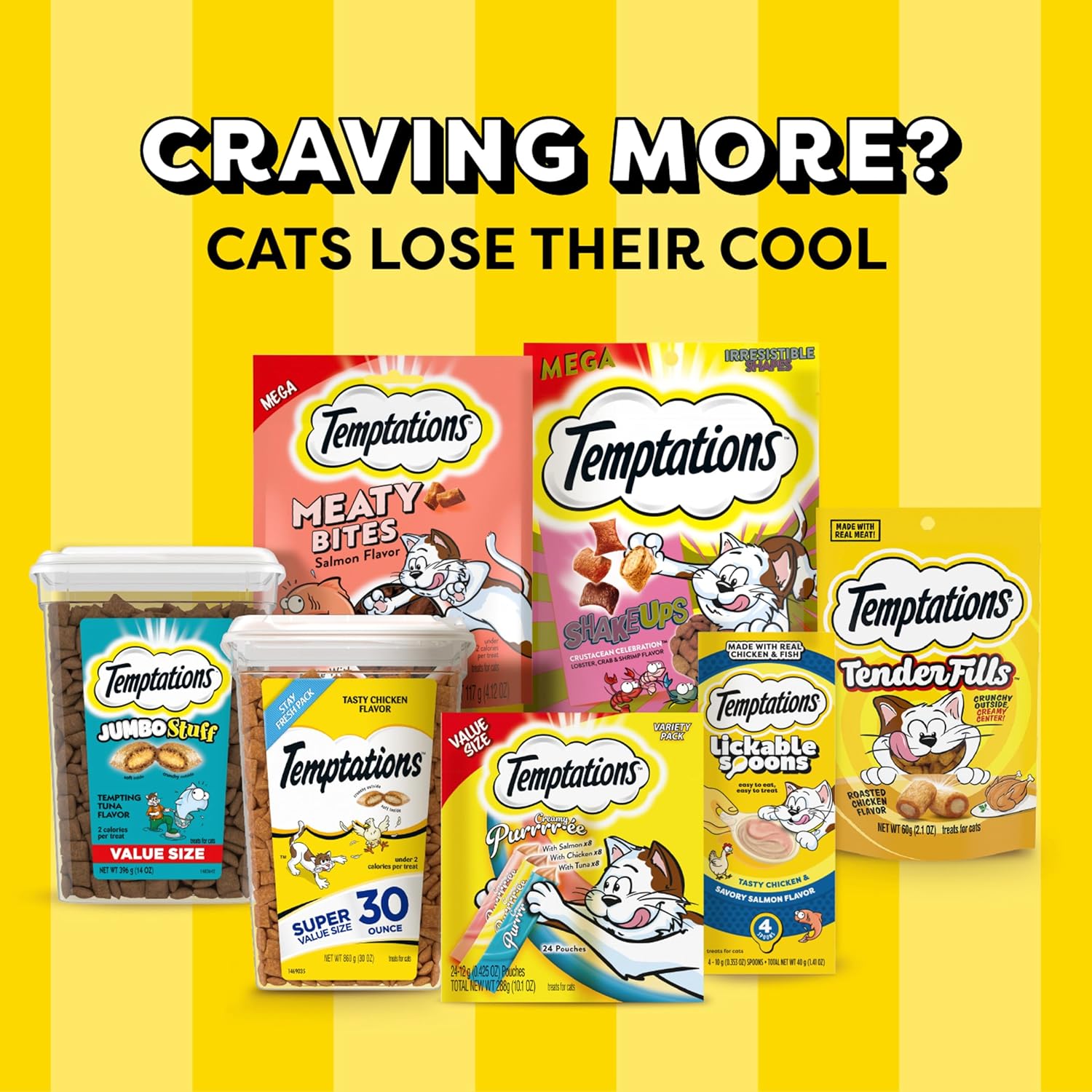 Golosinas Temptations clásicas para gatos, empaque múltiple