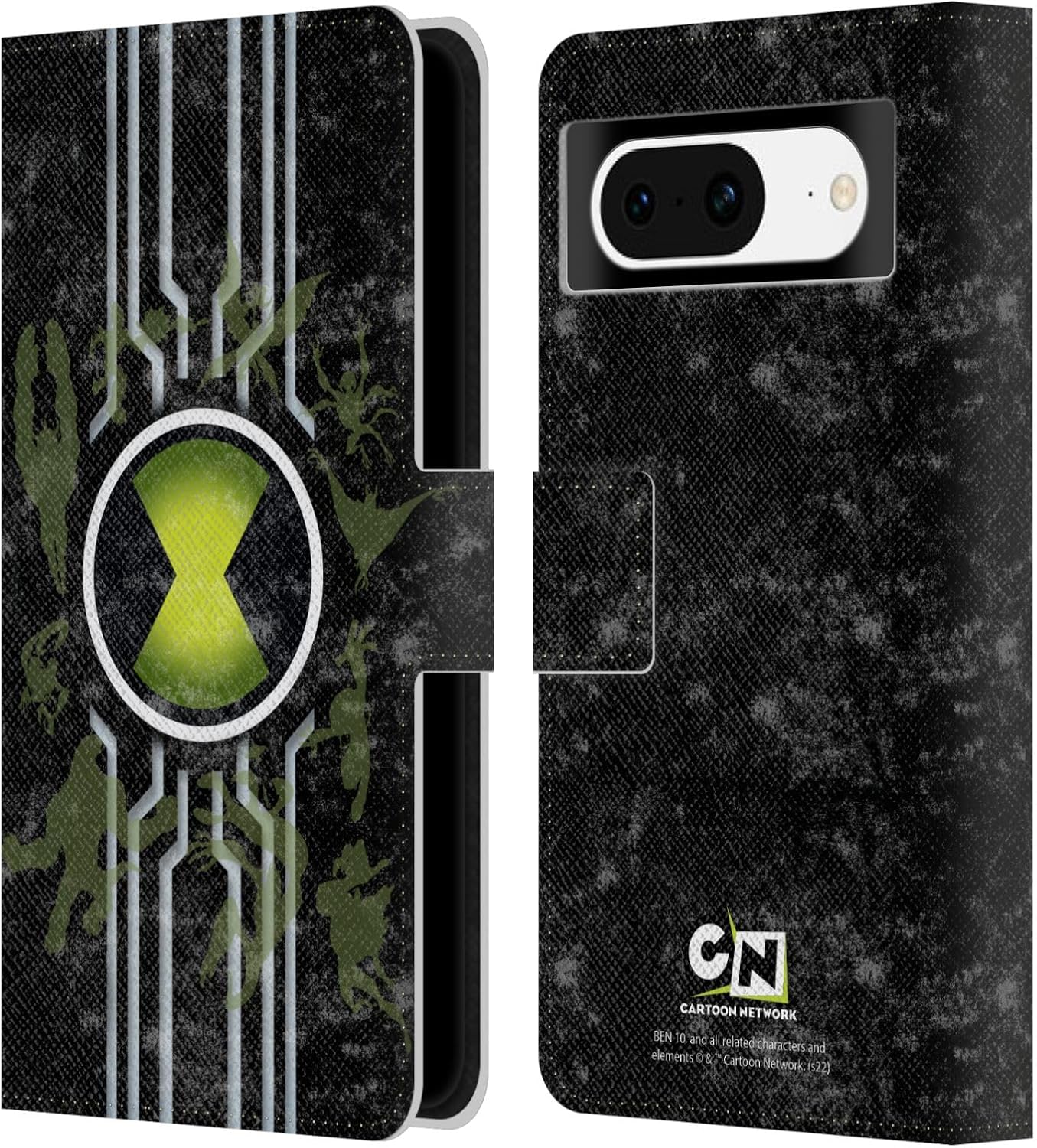 Head Case Designs Officially Licensed Ben 10 Alien Force Omnitrix Graphics Leather Book Wallet Case Cover Compatible with Google Pixel 8