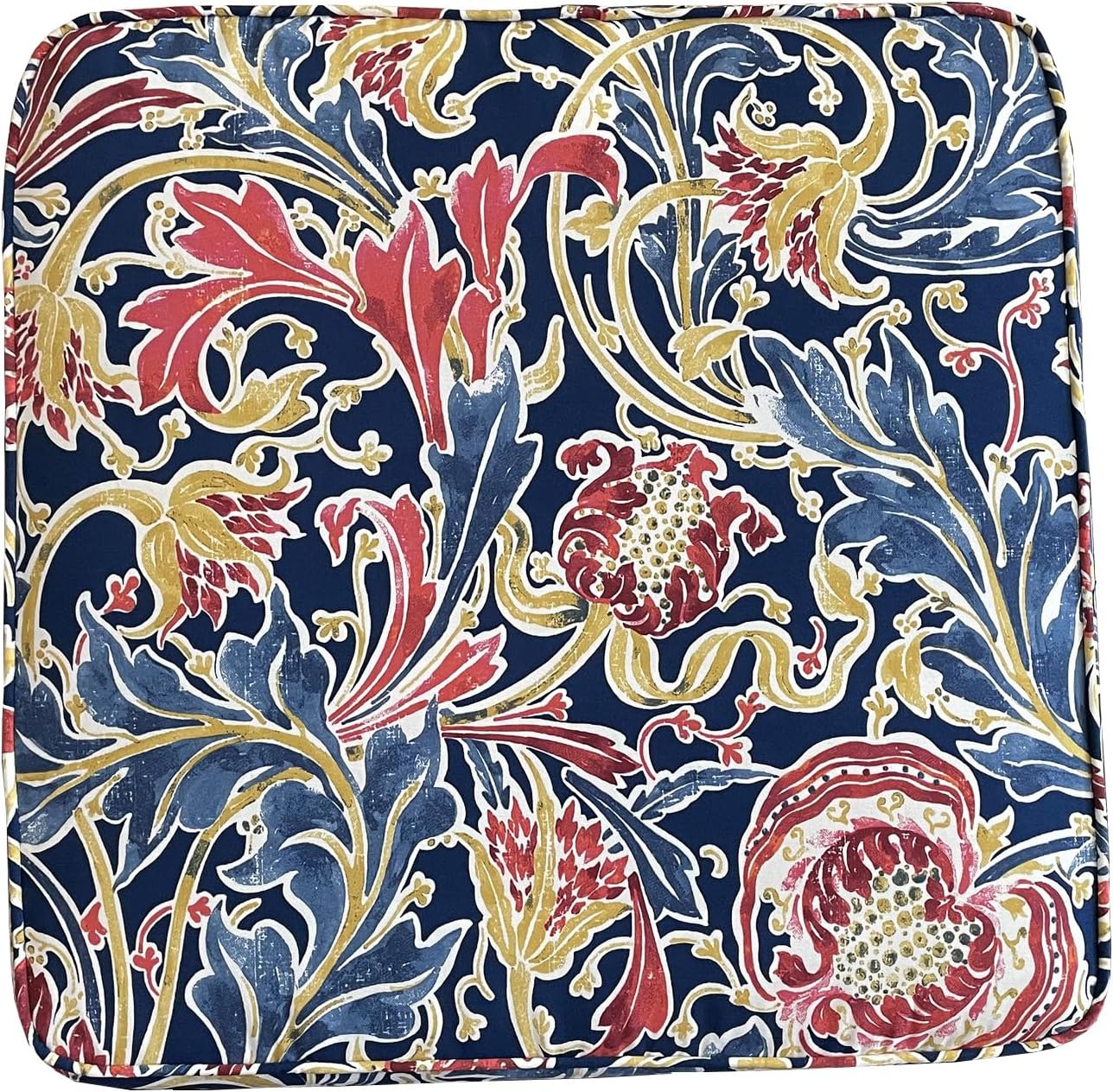 BELLRINO Juego de 4 fundas de cojín decorativas impermeables para exteriores, de 24 x 24 x 4 pulgadas, para silla, asiento, jardín, banco, porche,