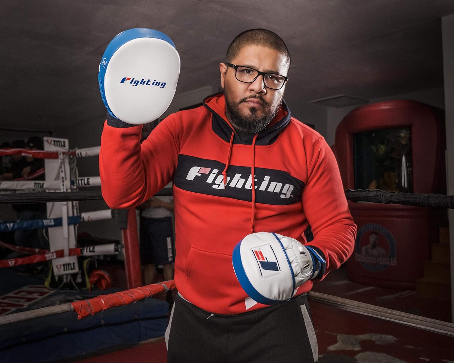 Fighting Freedom – Manoplas de piel para boxeo, almohadillas de Muay Thai, guantes de boxeo, manoplas de enfoque, equipo de boxeo, almohadillas de
