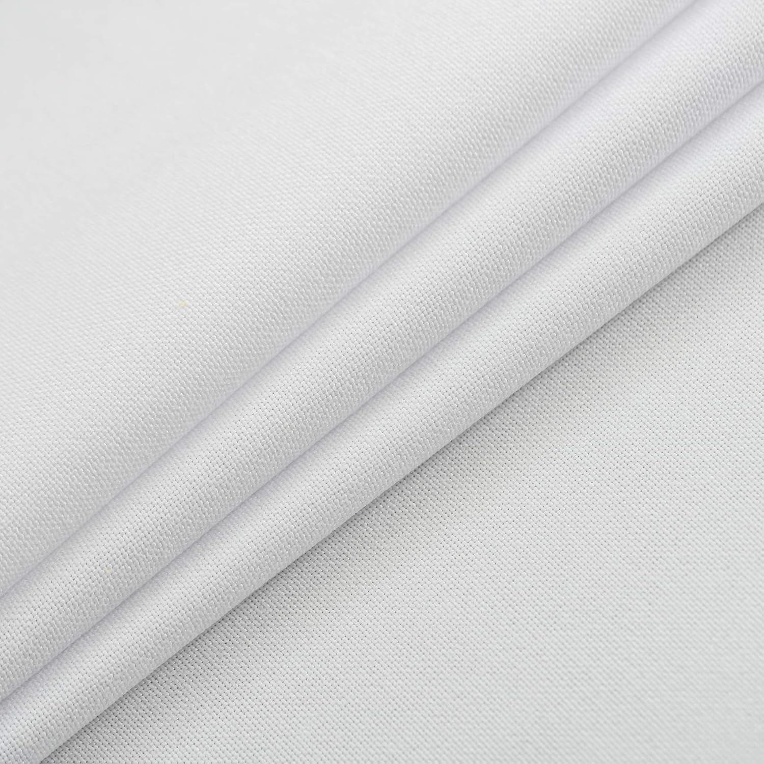 UPOPO Cortinas blancas para cocina sobre el fregadero, 36 pulgadas de largo, lino texturizado, cortinas cortas para baño, privacidad pequeña, mini