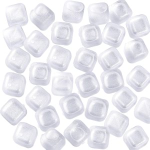 Cubos de hielo reutilizables para bebidas, paquete de 50 cubos de hielo de plástico recongelables sin BPA, bebidas frías sin diluir, cubos de hielo Cubos de hielo reutilizables para bebidas, paquete de 50 cubos de hielo de plástico recongelables sin BPA, bebidas frías sin diluir, cubos de hielo