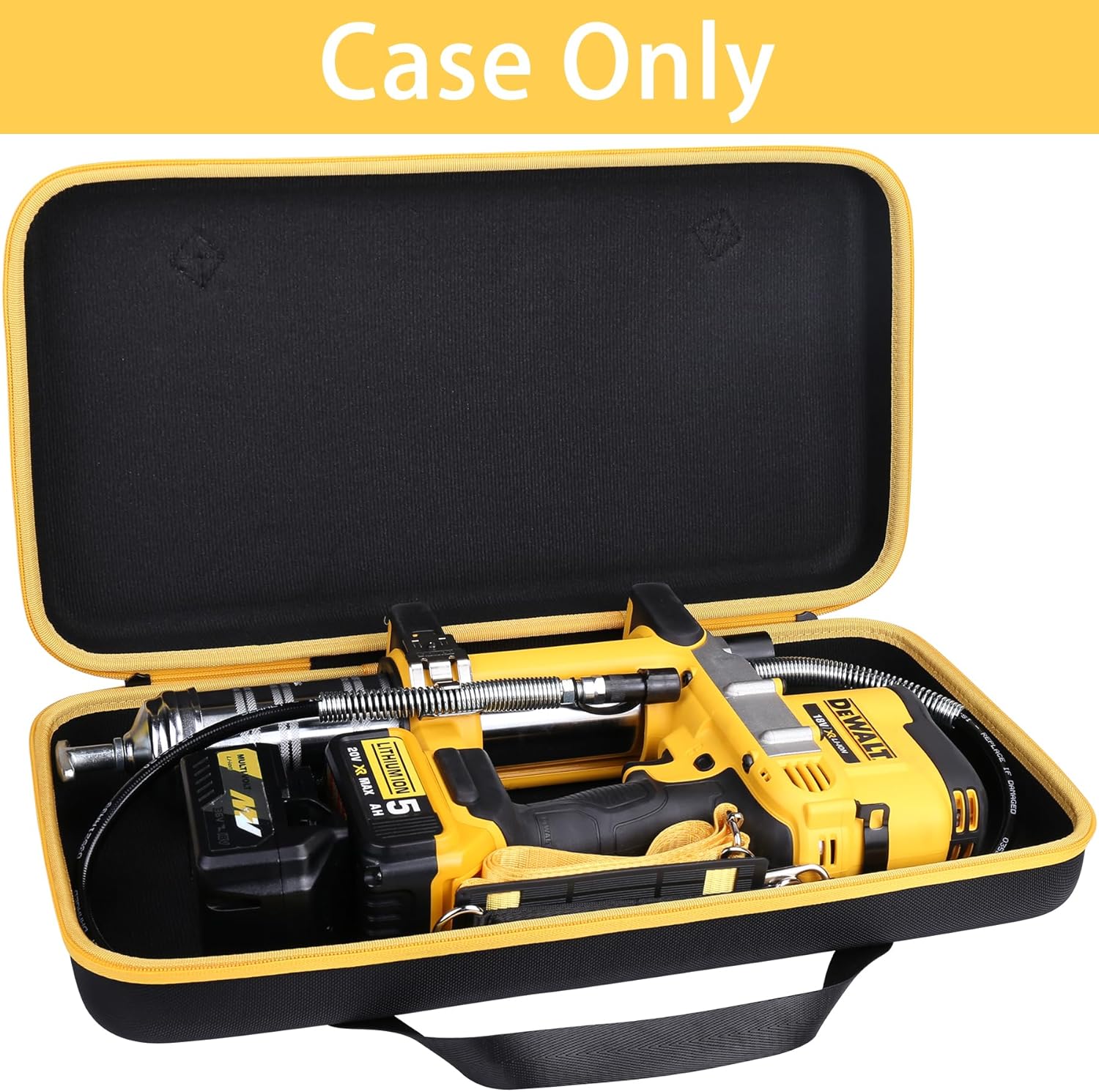 khanka Estuche rígido para Dewalt DCGG571M1DCGG571B kit de pistola de grasa + estuche rígido para kit de destornillador inalámbrico DEWALT 8V MAX