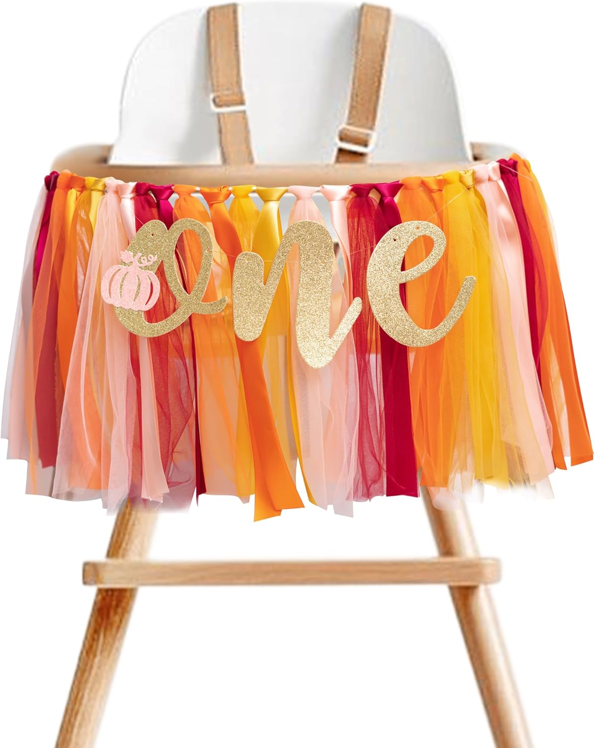 Cartel de primer cumpleaños de calabaza para silla de bebé, pancarta de ballet para silla de bebé, decoración de fiesta de cumpleaños de Halloween,
