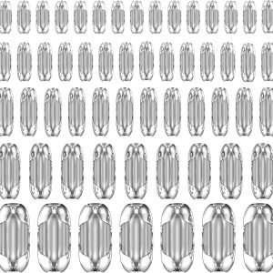 OIIKI 150 cierres de conector de cadena de bolas de acero inoxidable plateado se adapta a clips de cadena de bolas de cuentas de 1.52.02.43.20.177 in OIIKI 150 cierres de conector de cadena de bolas de acero inoxidable plateado se adapta a clips de cadena de bolas de cuentas de 1.52.02.43.20.177 in