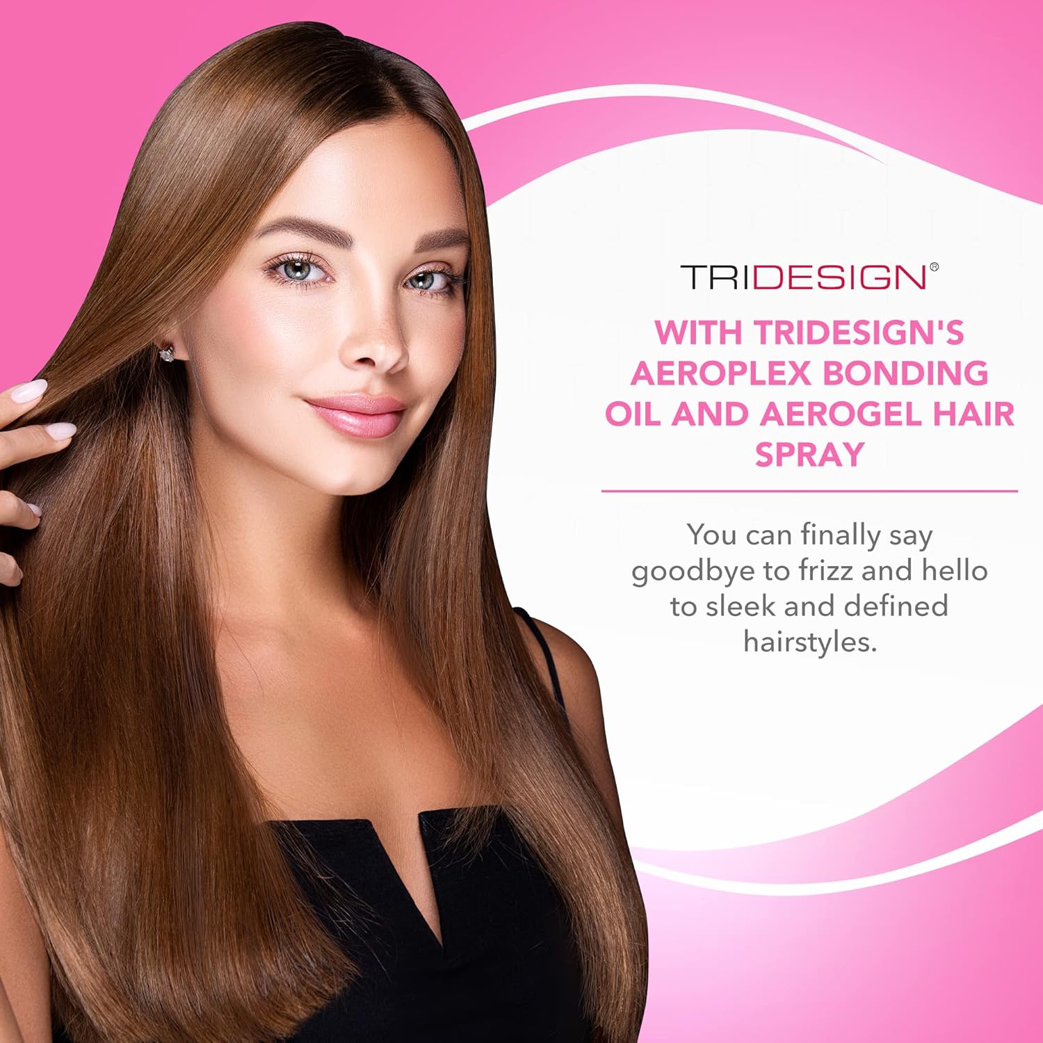 TRIDESIGN Aeroplex Bonding Oil & Aerogel Hair Spray Bundle – Repara y previene la rotura para cabello seco, dañado y encrespado. Spray de acabado no