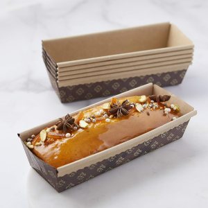 Pastry Chef’s Boutique Moldes de papel rectangulares desechables, hechos de forma natural, reciclables, aptos para microondas y horno, molde mediano Pastry Chef’s Boutique Moldes de papel rectangulares desechables, hechos de forma natural, reciclables, aptos para microondas y horno, molde mediano