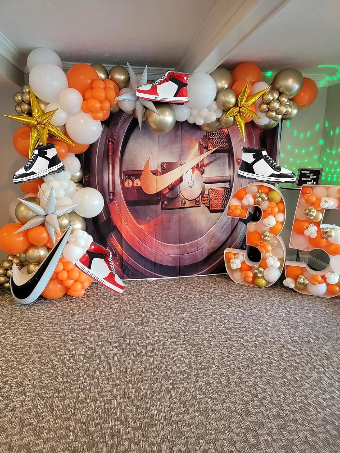 6 globos de papel de aluminio con temática deportiva, zapatos de baloncesto, zapatos deportivos, globos para decoración de fiestas temáticas para