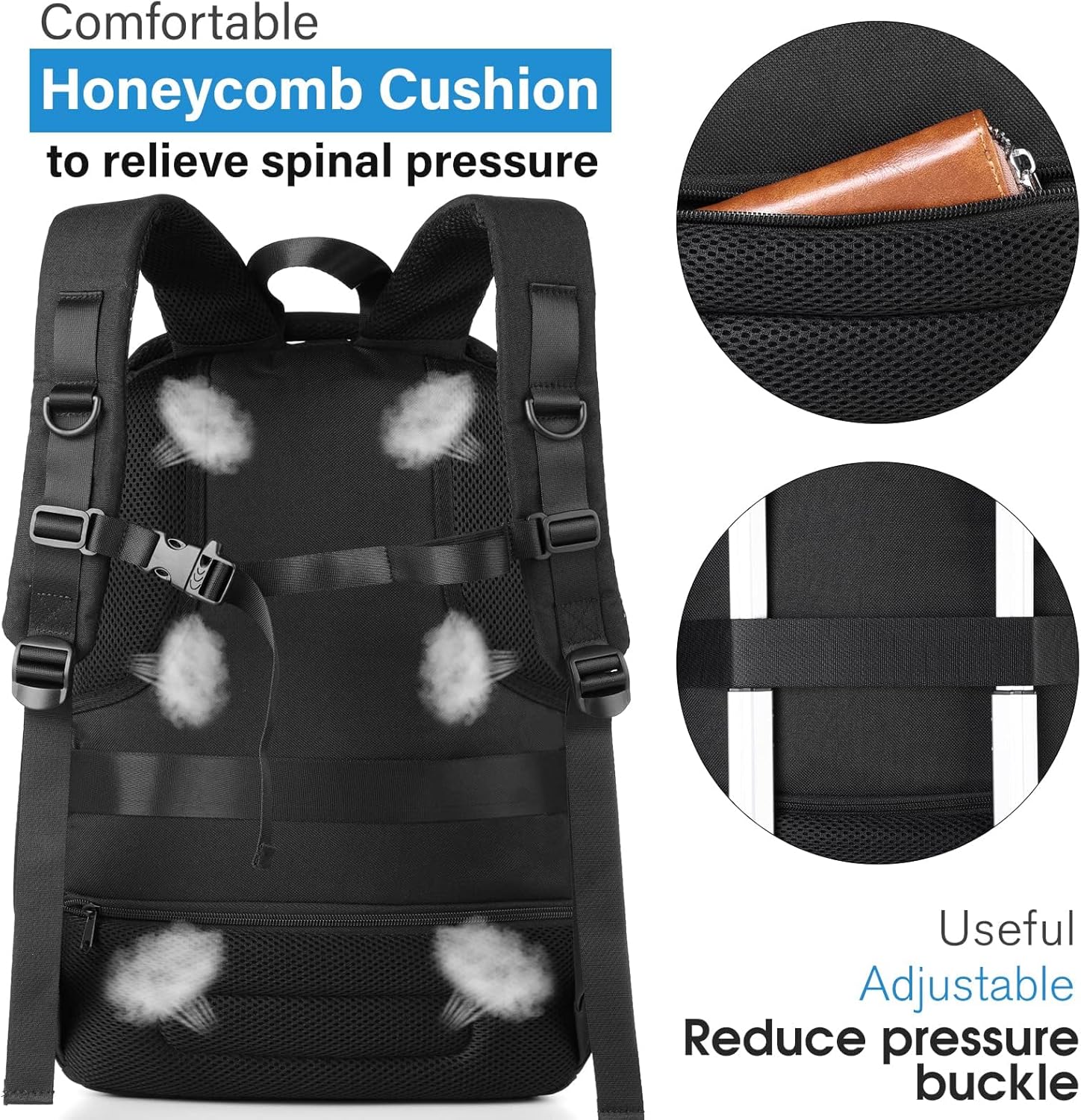 Mochila para laptop de viaje, mochila escolar para mayores de 3 años, Negro Gris, Classic