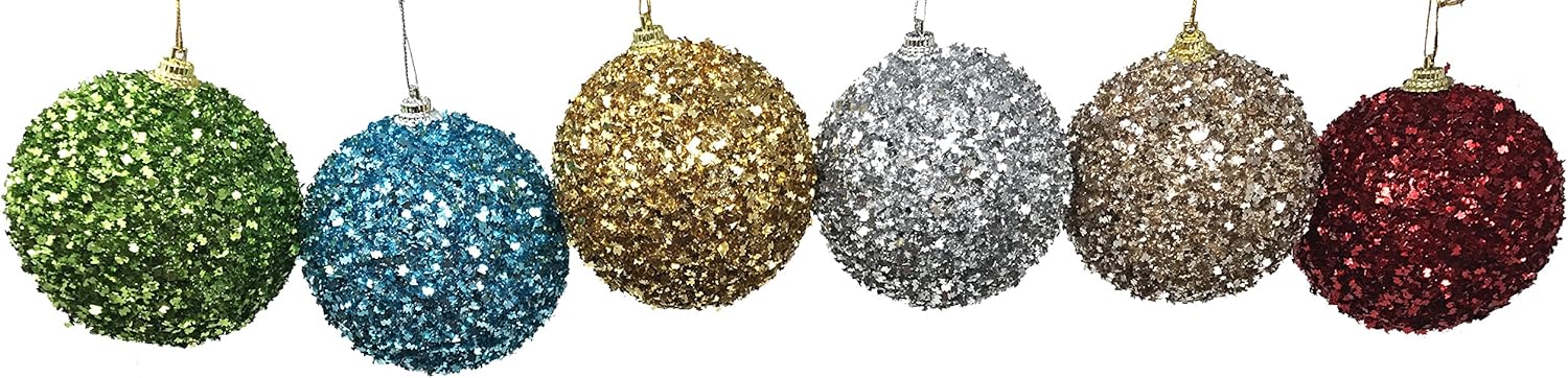 AK Trading – Adornos de bola de Navidad 3D inastillables, decoración de árbol de Navidad, bolas de árbol para decoración de fiestas, decoración de