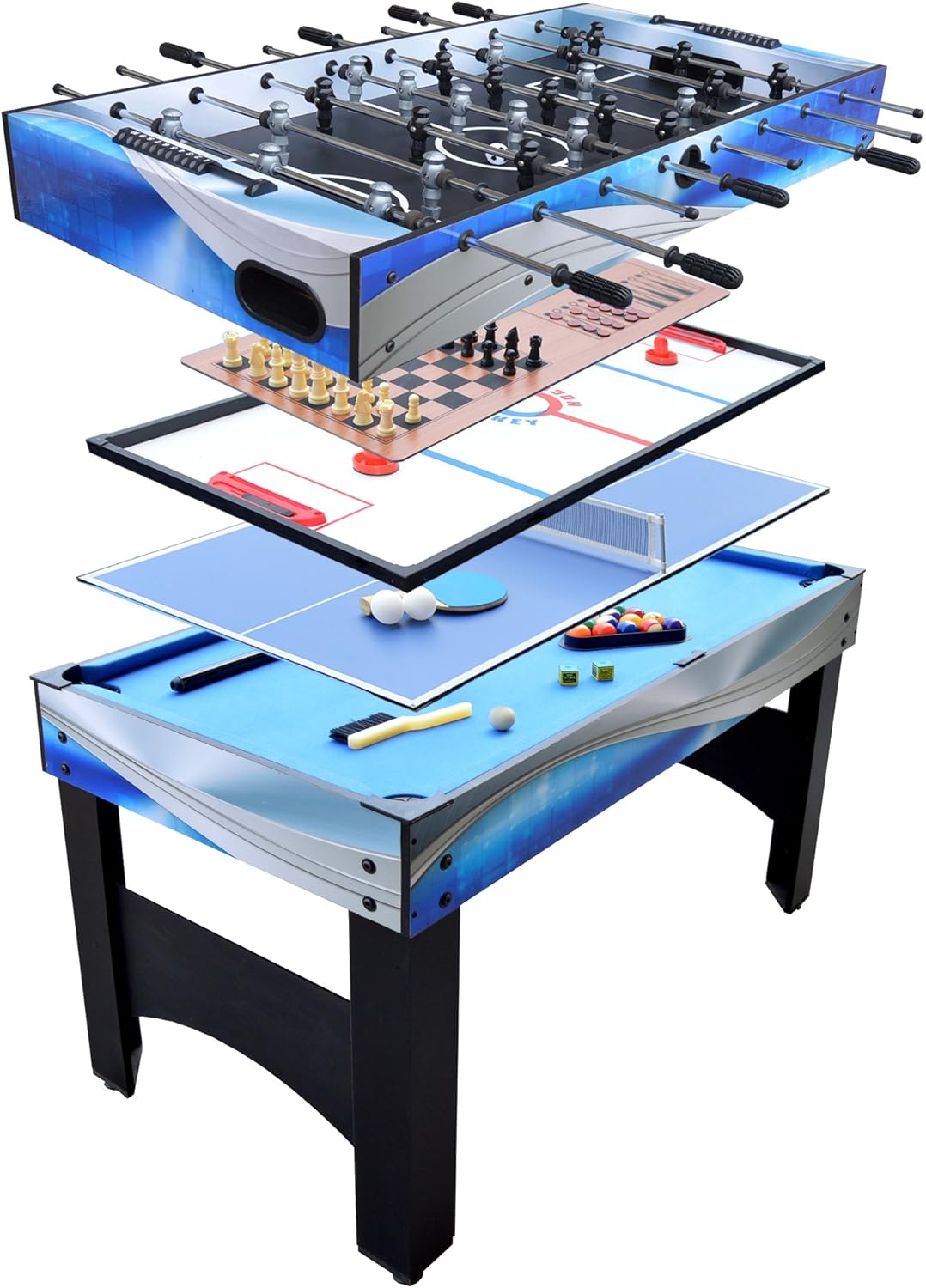 Hathaway – Mesa de juegos 7 en 1 de 54 pulgadas Matrix