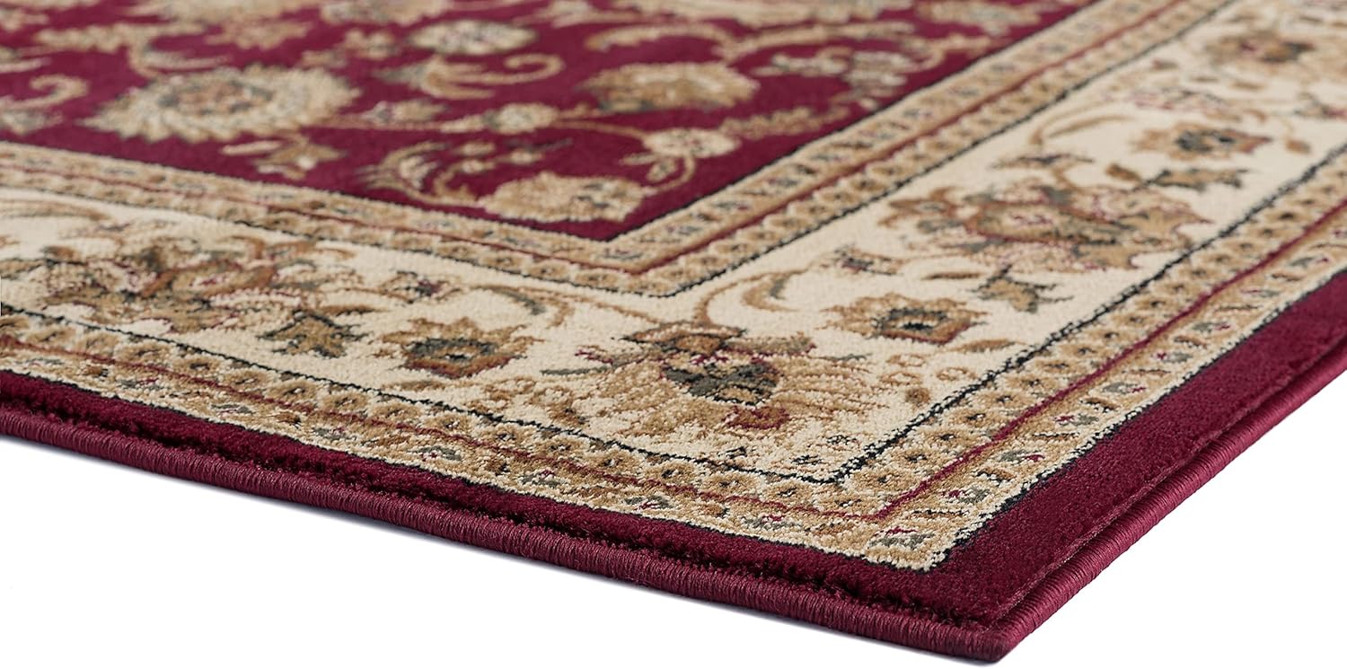 Alfombra de área de 11 x 15 para sala de estar, comedor, dormitorio, entrada, alfombras para sala de estar, tradicional, oriental, interior, rojo 10