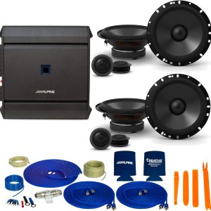 Alpine S-S65C – 2 pares de altavoces componentes de 6.5 pulgadas con amplificador Alpine S-A32F 320W 4-Ch y cableado Alpine S-S65C – 2 pares de altavoces componentes de 6.5 pulgadas con amplificador Alpine S-A32F 320W 4-Ch y cableado